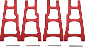 RC Car DIY Parts for Traxxas for Slash for Stampede 4x4 for Rustler 4WD 3655 1/10 Metal Front and Rear Suspension Arm Set RC Car Upgrade Parts(Red)