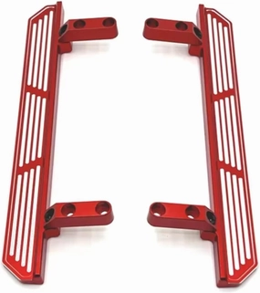 RC Car DIY Parts for WLtoys 104006 104010 104020 104026 Metal Left and Right Foot Pedals Rc Crawler Car Truck for Buggy Upgrade OP Accessories Parts(Red)