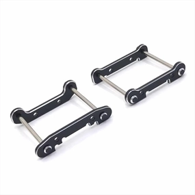 RC Car DIY Parts for WLtoys 144001 144002 144010 124016 124017 124018 124019 Metal Upgrade Front and Rear for Swing Arm Mounts RC Car Parts(Black)