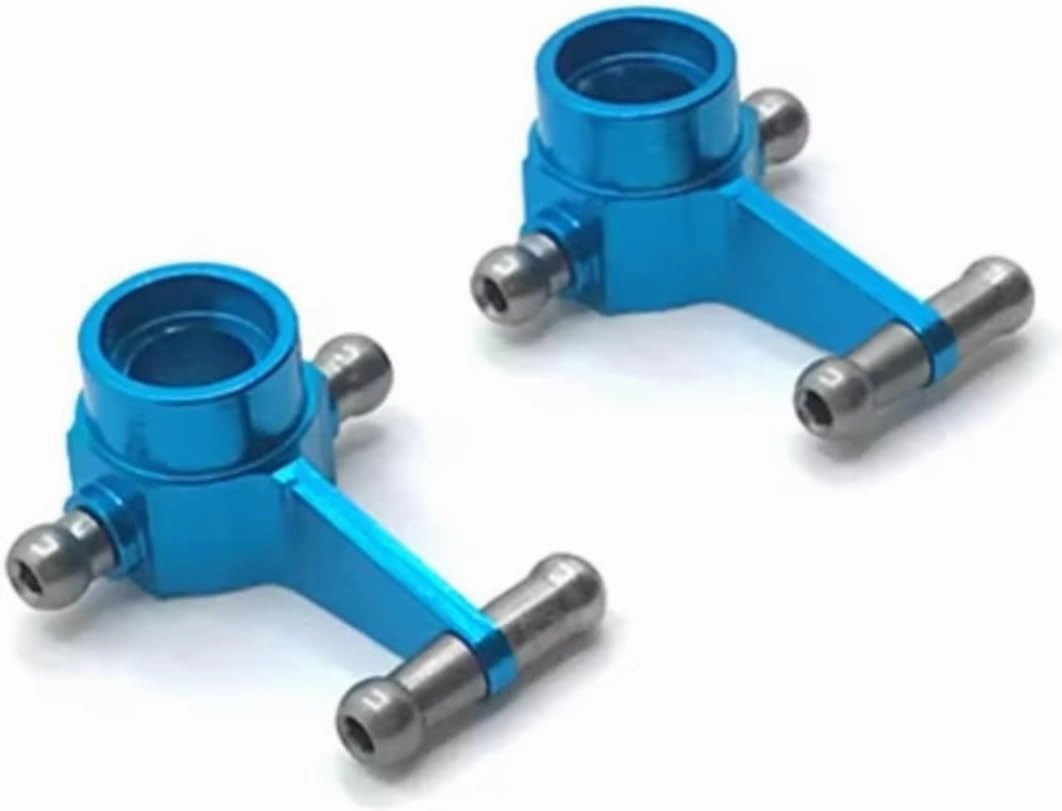 RC Car DIY Parts for WLtoys 284131 K969 K979 K989 K999 P929 P939 1/28 Metal Front Steering Cup Remote Control Crawler Car Upgrade Parts Accessories(Blue)