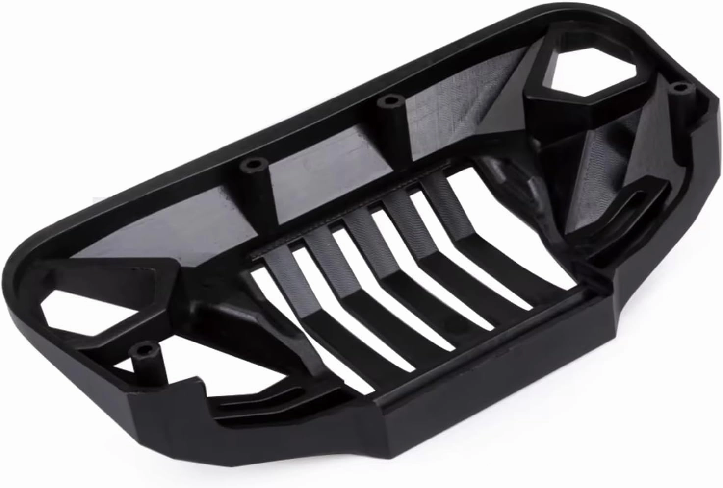 RC Car Upgrade Part for Wrangler for Axial for Scx10 90046 90047 90048 1/10 Angry Front Grille Wheel Eyebrow Decoration Set RC Crawler Car(Front Grille)