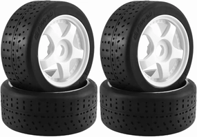 Rc Car Wheel Rim Tire Compatible with Arrma for Infraction for Felony for Limitless 1/7 RC Car Parts 5-Spoke 100x42mm 42/100 Tire Tyre 17mm Wheel Hex(White)