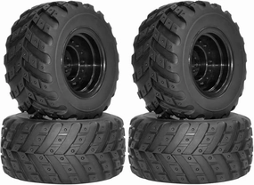 Rc Car Wheel Rim Tire Compatible with HBX for HAIBOXING 901 901A 903 903A 905 905A 12813 1/12 RC Car Spare Upgrade Parts 4Pcs 97mm Rubber Tire Tyre Wheel