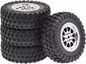 Rc Car Wheel Rim Tire Compatible with MN MN90 91 99 99S 1/12 RC Car for Climbing Upgrade Parts Clip in-Tire Cotton Tire Modification Accessories