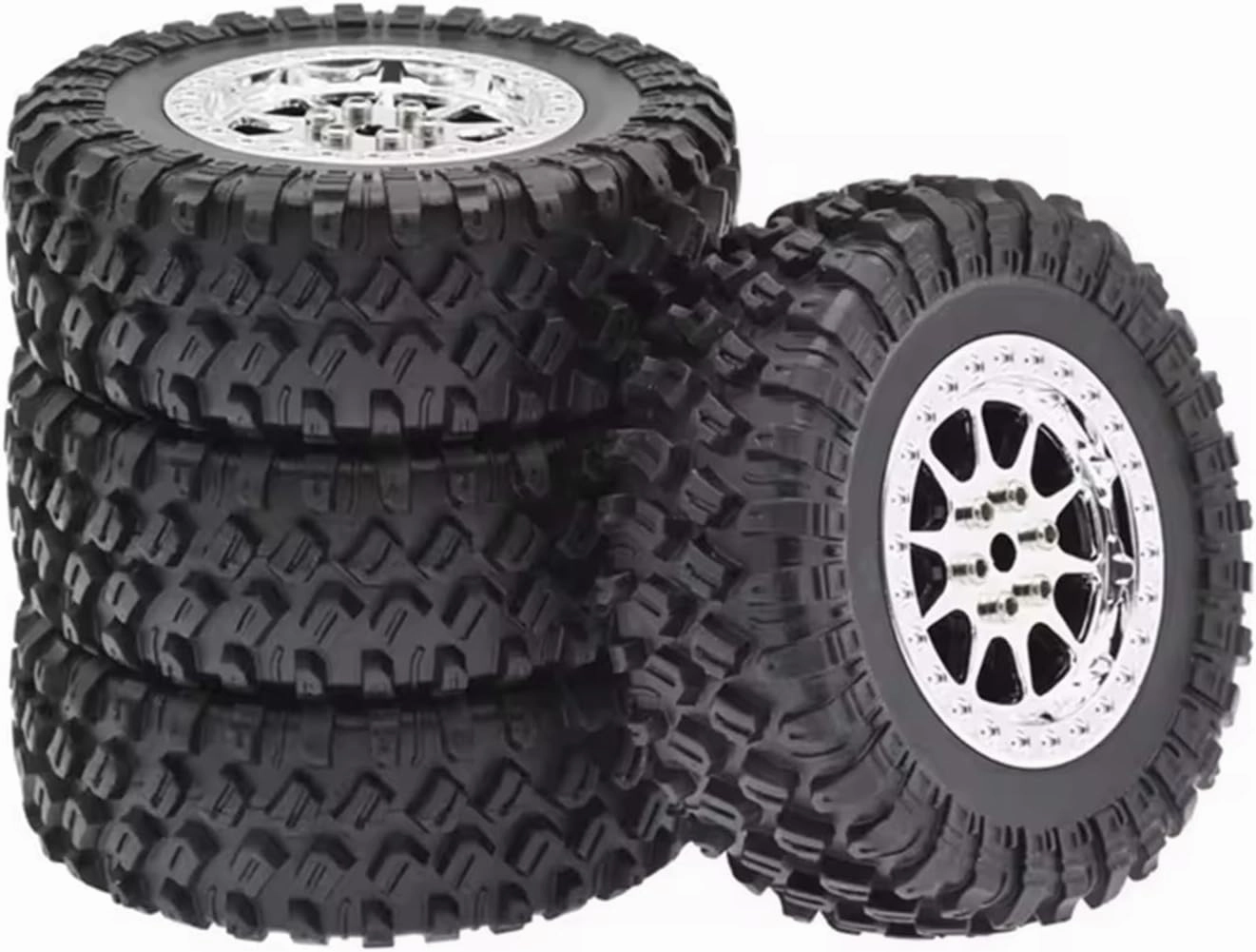Rc Car Wheel Rim Tire Compatible with MN MN90 91 99 99S 1/12 RC Car for Climbing Upgrade Parts Clip in-Tire Cotton Tire Modification Accessories