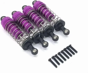 Rc Damper Shock Absorber For WLtoys 124018 124016 1/12 4pcs Metal Shock Absorber Rc Car Off-road VehicleTracked Vehicle Parts And Accessories Upgrade Replacement And Use