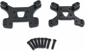 RC Repair Parts Compatible with Wltoys 144001 144002 144010 124007 124017 124019 RC Car Parts Accessories Metal Front and Rear Shock Tower(Black)