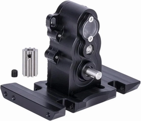 RC Upgrade Accessories for Traxxas for TRX4 for Defender for Axial for SCX10 1/10 Metal Vertical Gear Box High Performance Gearbox RC Crawler Car Upgrade Parts(Black)