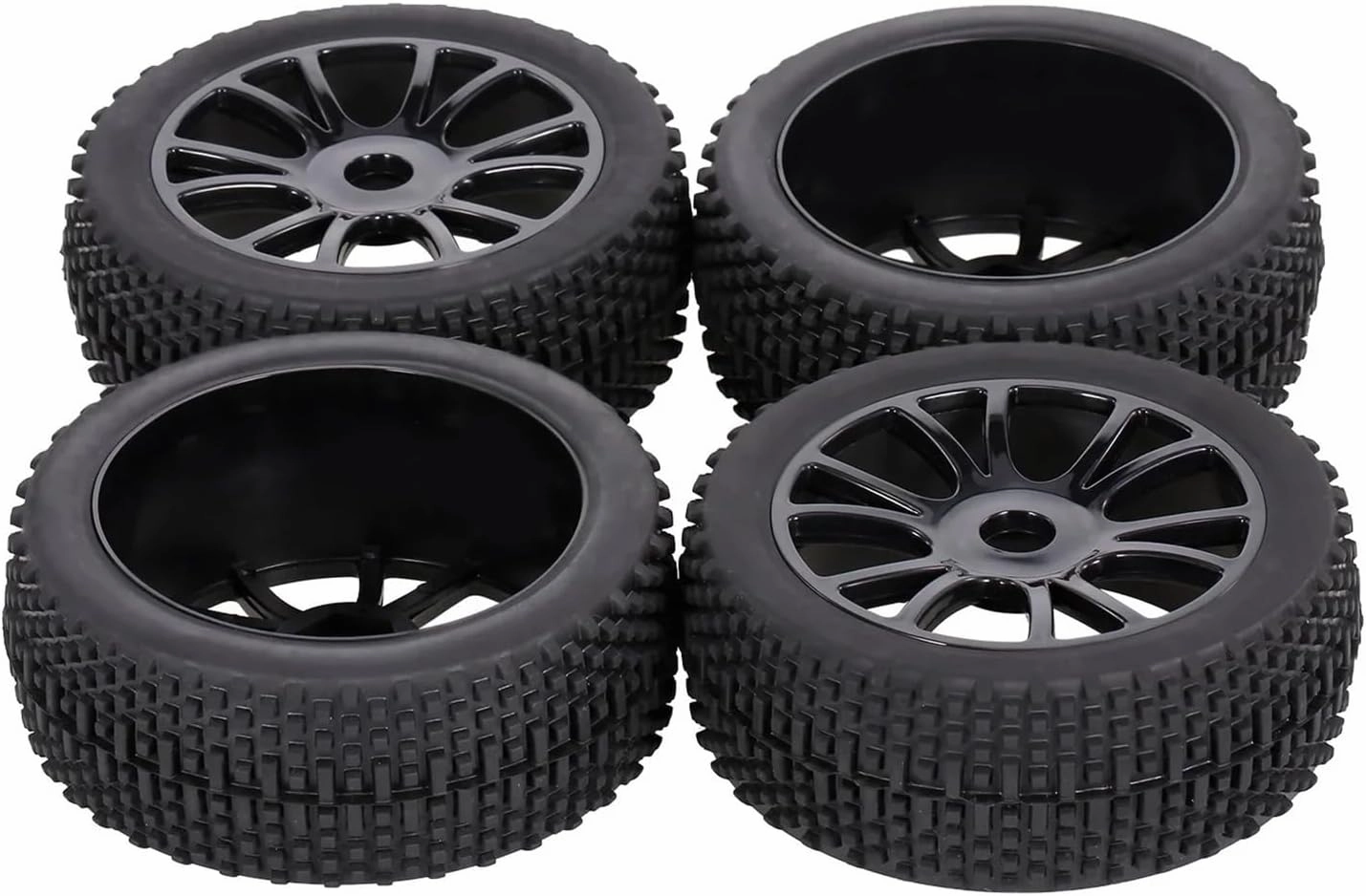 Rc Wheel Rim Tire for 811 8sc 94885 84-801 RC 1/8 Off-Road Car for Buggy Rubber Truck Tires 112MM Rubber Tyre Plastic Wheel Rim Hex Adapter 17MM