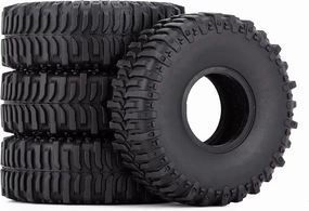 Rc Wheel Rim Tire for Axial for SCX24 for FMS for FCX24 for Enduro24 for AX24 4PCS 59 * 20mm Rubber 1.0" Mud Tires Swamper Wheel Tire 1/24 RC Crawler Car