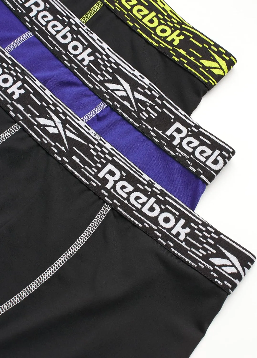 Reebok Mens Boxer Briefs - 3 Pack Stretch Moisture Wicking Mens Underwear with Contour Pouch Boxers for Men (Sizes: S-XL)