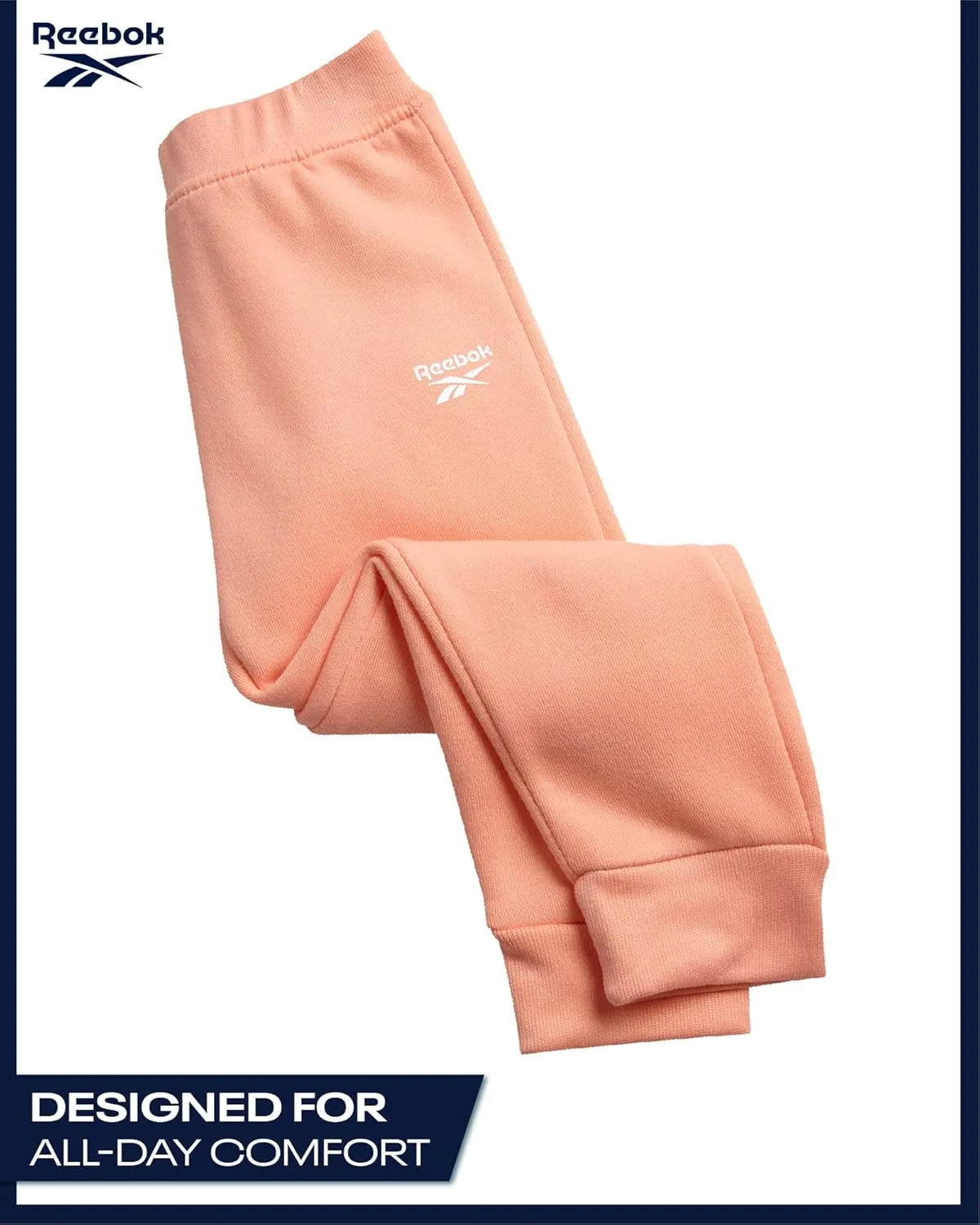 Reebok Toddler Girls' Sweatsuit Set - 2 Piece Fleece Sweatshirt and Jogger Sweatpants Set for Little Girls (Sizes: 2T-6X)