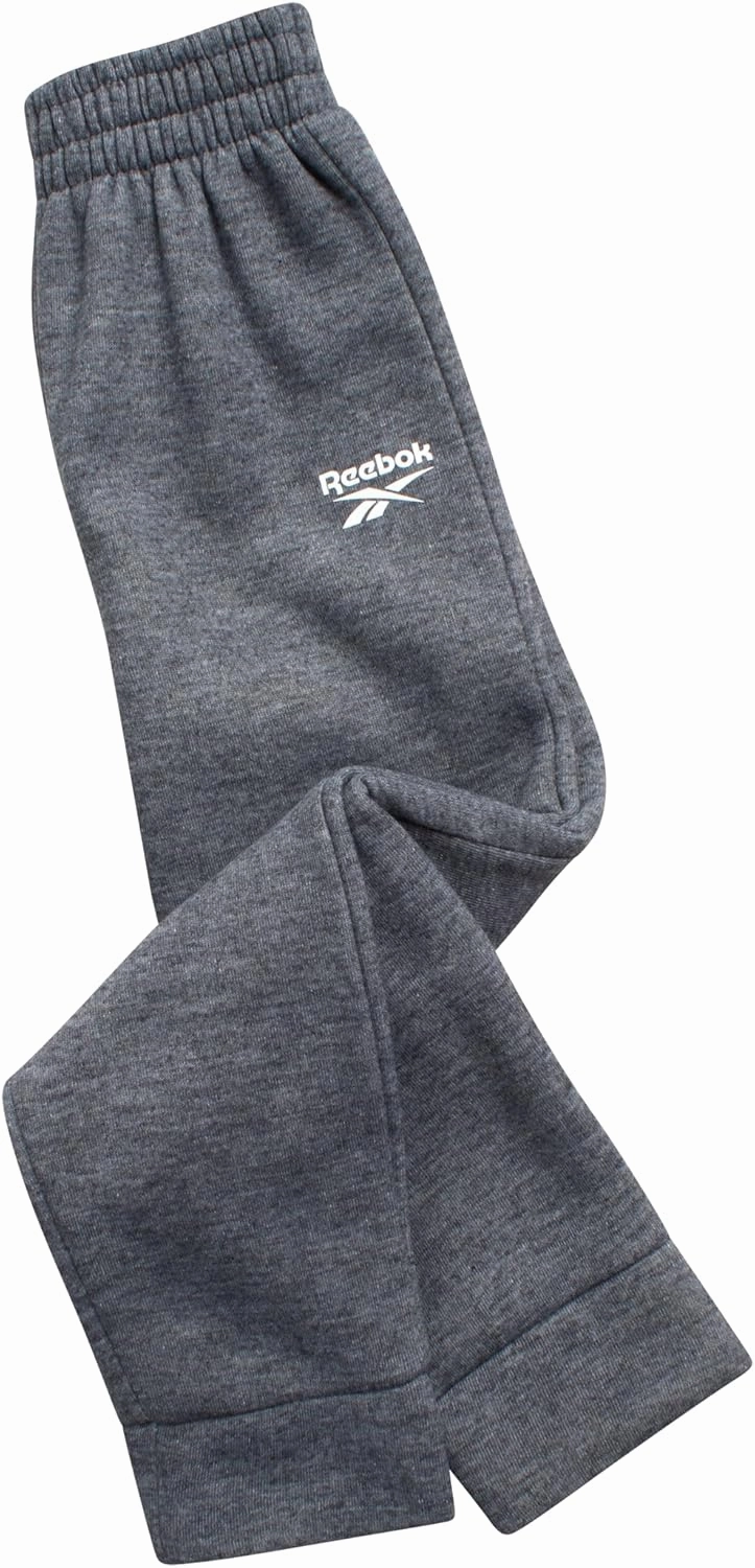 Reebok Toddler Boys Sweatsuit - 3 Piece Cozy Fleece Toddler Boy Outfits with Pullover Hoodie, Athletic Shirt and Boys Joggers