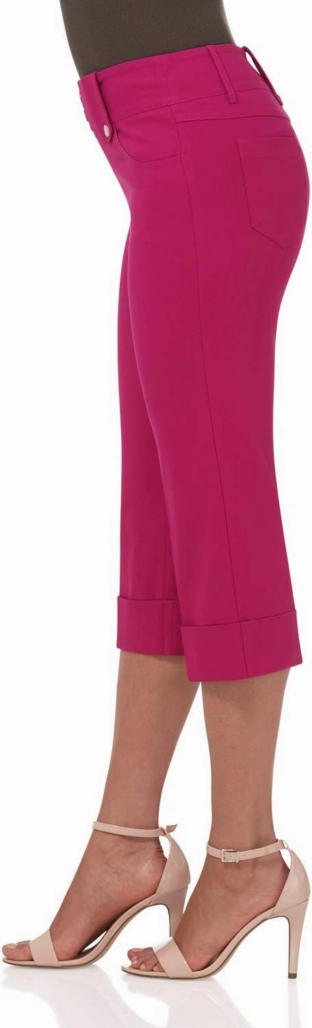 Rekucci Women's Ease into Comfort Modern Classic Cuffed Capri