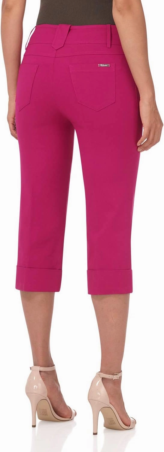 Rekucci Women's Ease into Comfort Modern Classic Cuffed Capri