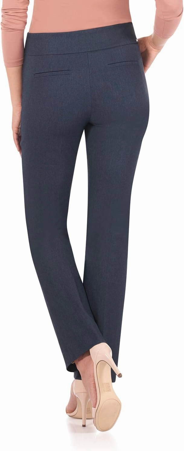 Rekucci Women's Ease Into Comfort Pull-On Straight Pant with Pockets