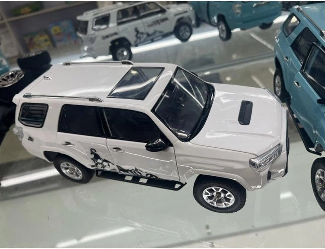 Remote Control Car, All Terrains RC Electric Brushed Off Road Climbing Car, 1/18 4WD RC Buggy Truck 2.4G RC Car, High Speed RC Truck Vehicle Model for Adults RTR Version, White