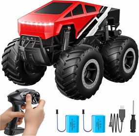 Remote Control Car Off-Road Pick-up Truck - 4WD Amphibious RC Truck Toy RC Cars for All Terrain, 1:16 Scale Hobby Monster Trucks Toys 2.4GHz Vehicles Kids Gifts for Boys/Girls Age 6 7 8 9 10-12 ,Red