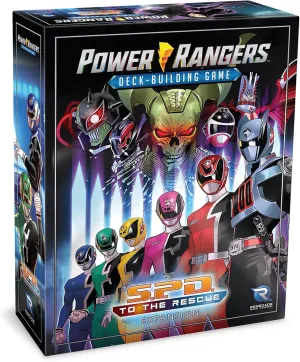 Renegade Game Studios Power Rangers Deck-Building Game: S.P.D. to The Rescue - Expansion Set, Introduces Stackable Cards, 2-4 Players, 30-70 Mins, Ages 14 