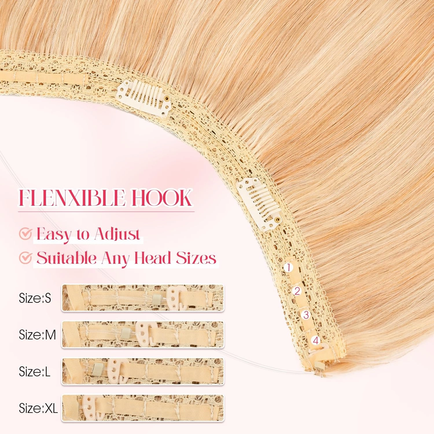 Rich Choices Halo Hair Extensions Real Human Hair 100% Remy Human Hair Halo Extensions for Women Invisible Wire Hair Extensions Clip in Hairpieces 20 Inch #18P613 Ash Blonde Highlight Bleach Blonde