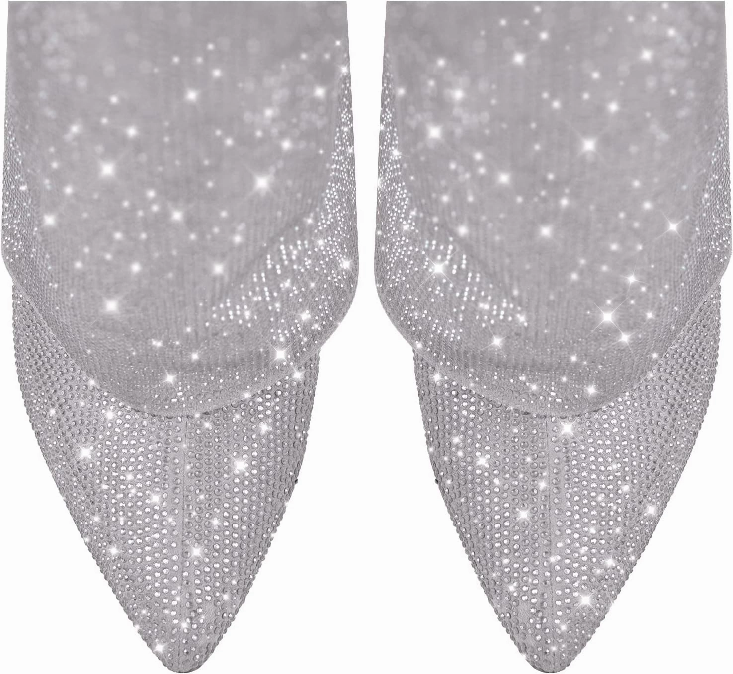 richealnini Fold Over Knee High Heel Boots for Women Pull On Block Heeled Long Booties