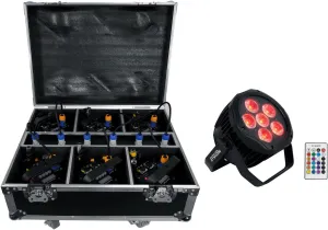 Rockville Best Pack H2O (6) Water Resistant Battery Par DJ Lights Charge Case