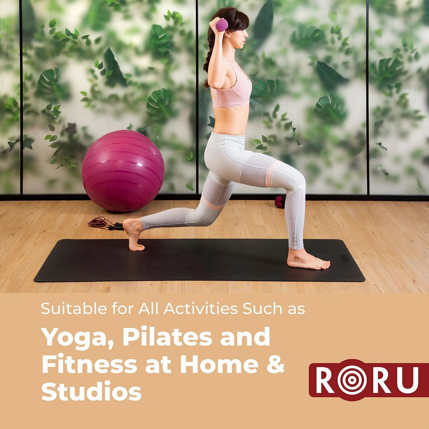 RORU Concept Sun & PRO Series Yoga Mat Thick Non Slip Large and Wide 72 x 27 inch & 68 x 24 inch Yoga Mat Non Slip, Workout Exercise Mat for Pilates, for Women and Men
