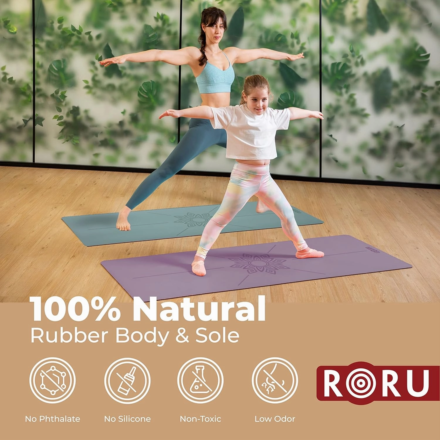 RORU Concept Sun & PRO Series Yoga Mat Thick Non Slip Large and Wide 72 x 27 inch & 68 x 24 inch Yoga Mat Non Slip, Workout Exercise Mat for Pilates, for Women and Men