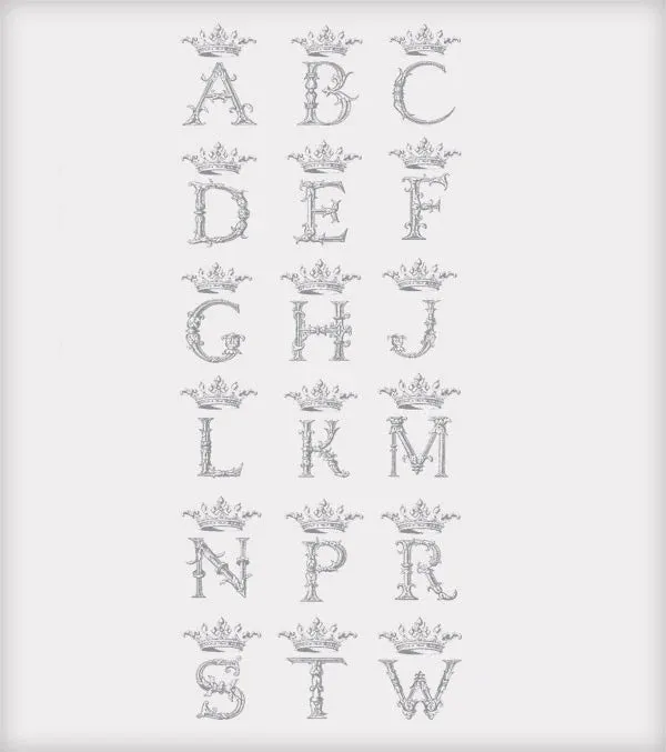 Royal Alphabet Greeting Card