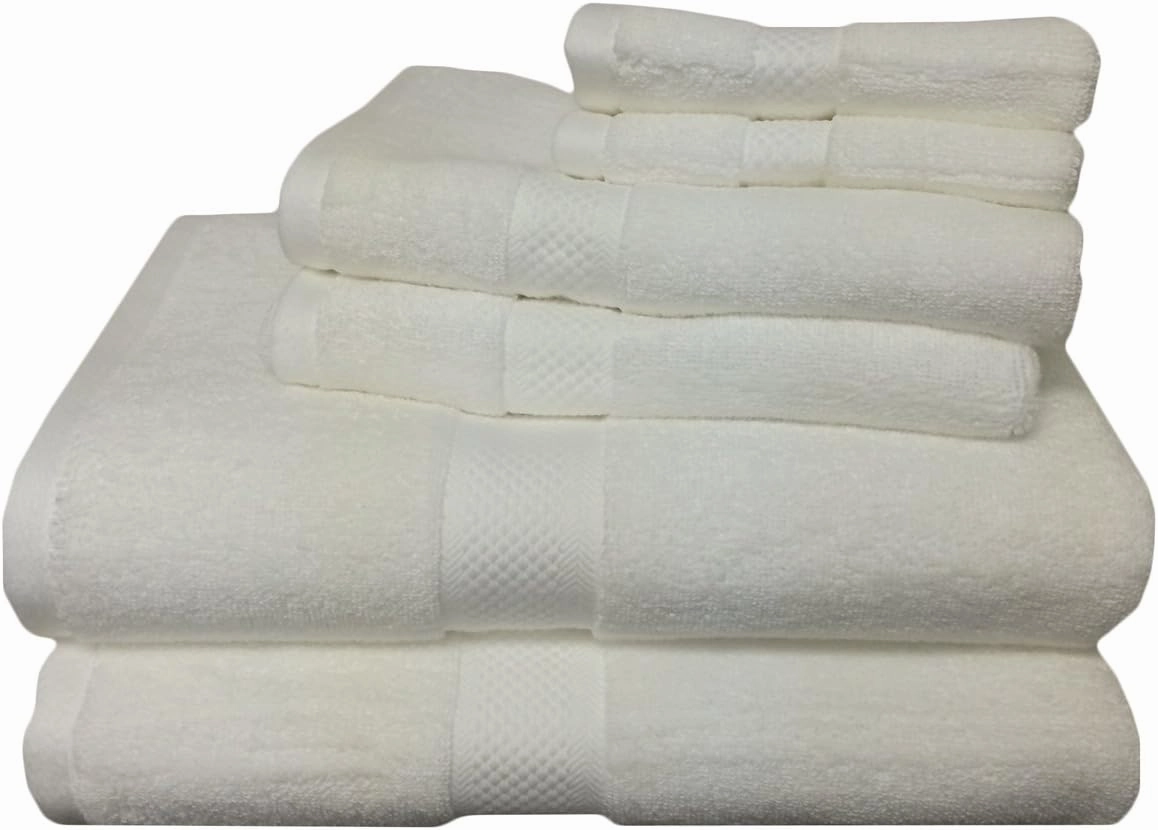 Royal Tradition Rayon from Bamboo-Blend Towel Set, 6-Pieces, White