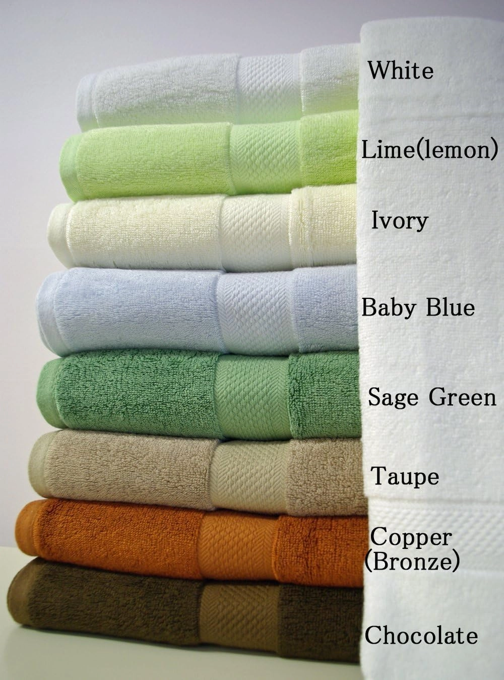Royal Tradition Rayon from Bamboo-Blend Towel Set, 6-Pieces, White