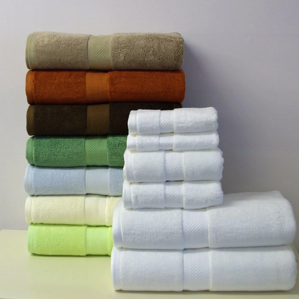 Royal Tradition Rayon from Bamboo-Blend Towel Set, 6-Pieces, White
