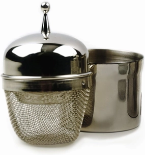 RSVP International Endurance Collection Tea Accessories, Stainless Steel & Dishwasher Safe, Large Mesh Floating Infuser, 0.5-Cup Capacity