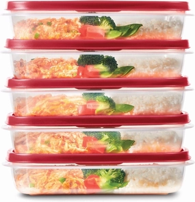 Rubbermaid EasyFindLids Meal Prep Containers 5.5 Cup Red