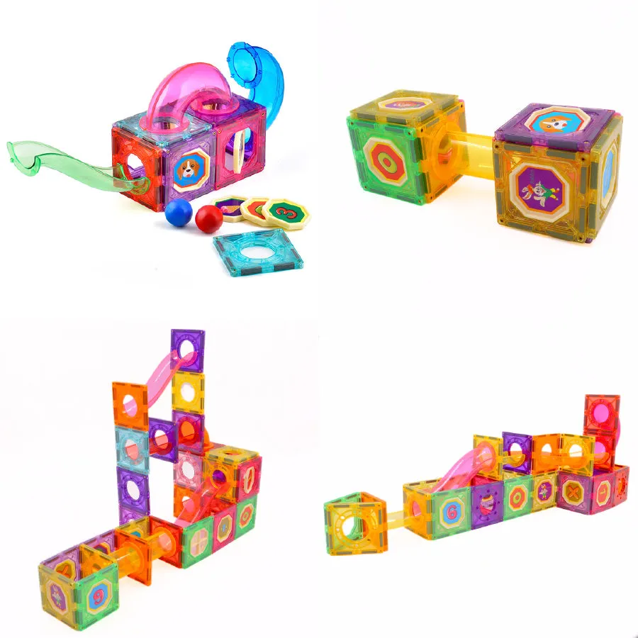 Run Magnetic Tiles - 78 Piece Construction Set