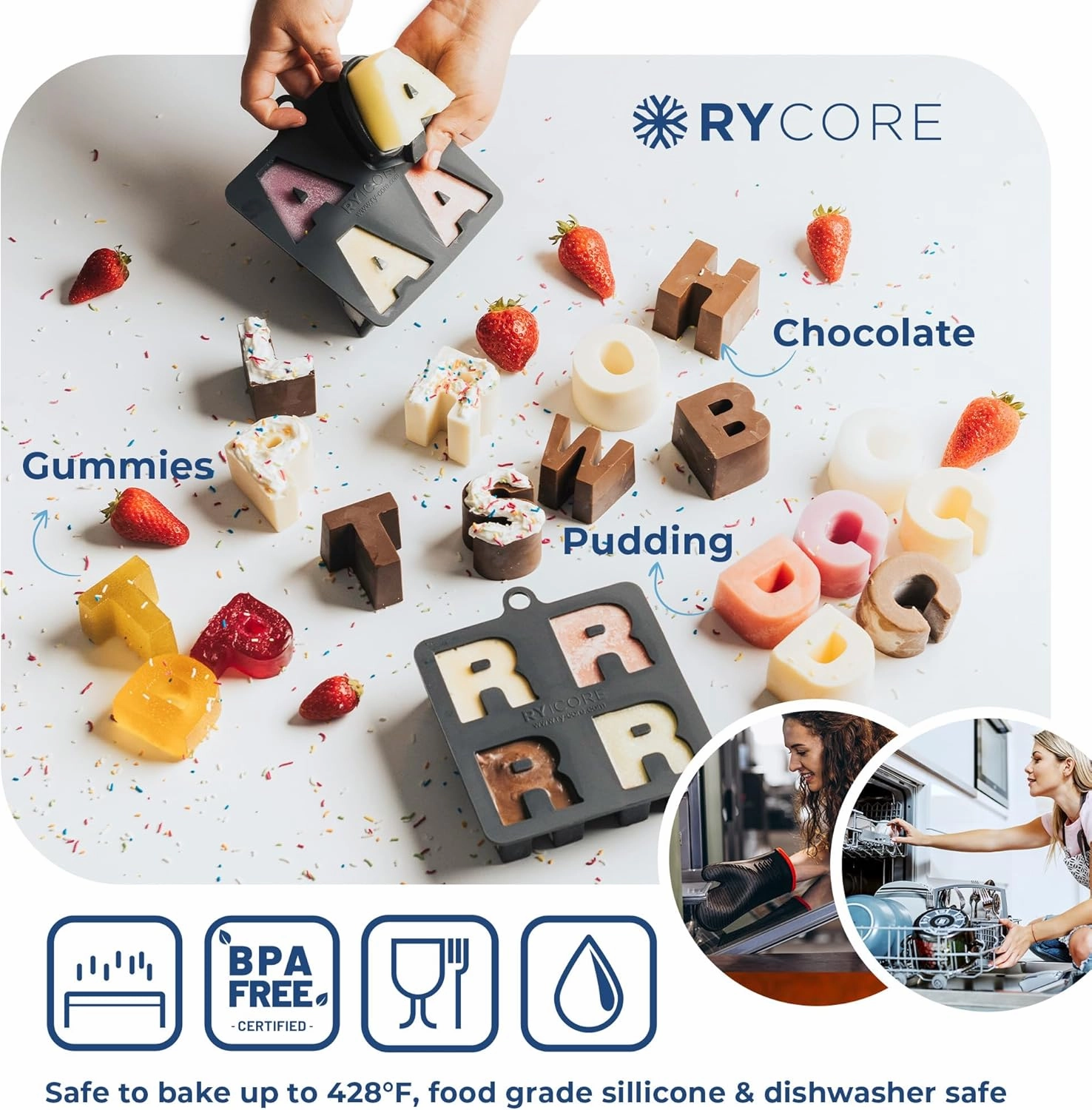 Rycore Letter T Silicone Mold – Deep Tray for Tequila Ice Cubes, Taylor-Inspired Treats & Thank You Favors