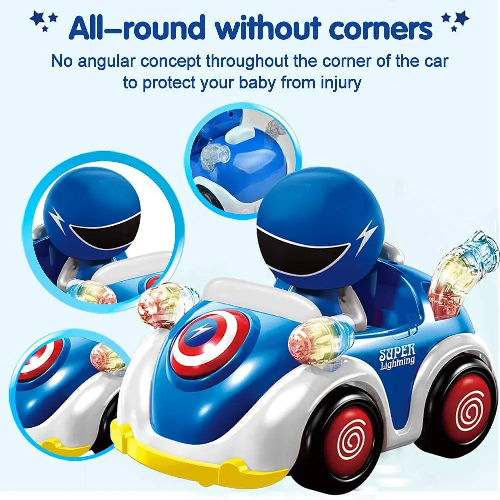 Rynx | RC Toys Remote Control Car for 1 2 3 4 5 6 Years Old Baby Toddler Kids STEM RC Cartoon Racing Car Toys for Kids with Music and Lights RC Car Christmas Birthday Gifts Boys Girls