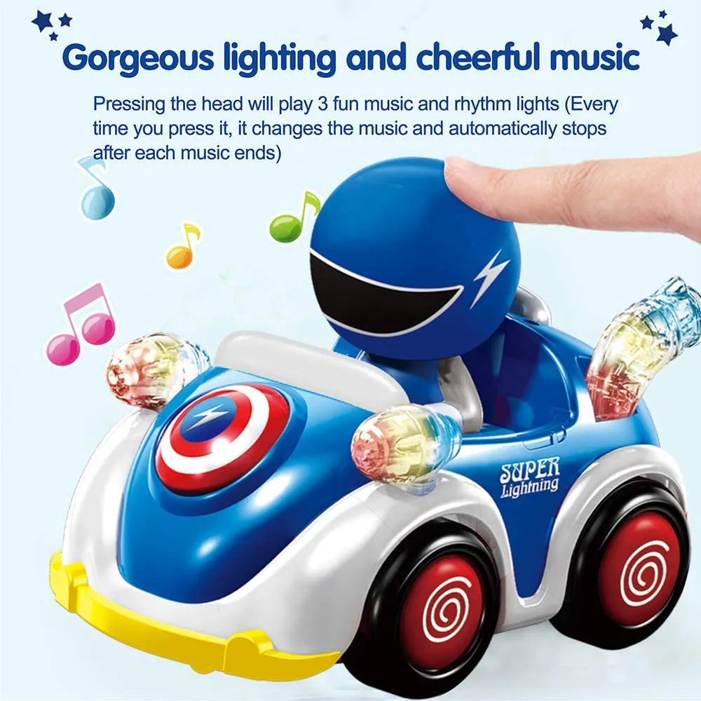 Rynx | RC Toys Remote Control Car for 1 2 3 4 5 6 Years Old Baby Toddler Kids STEM RC Cartoon Racing Car Toys for Kids with Music and Lights RC Car Christmas Birthday Gifts Boys Girls