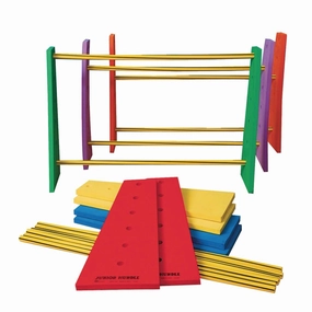 S&S Worldwide Adjustable Height Hurdles. Great for Field Day, PE Classes, and Backyard Fun for Kids. Also Suitable for Dog Training and Rehab. Includes 12 Sides and 12 Cross Bars to Make 6 Hurdles.