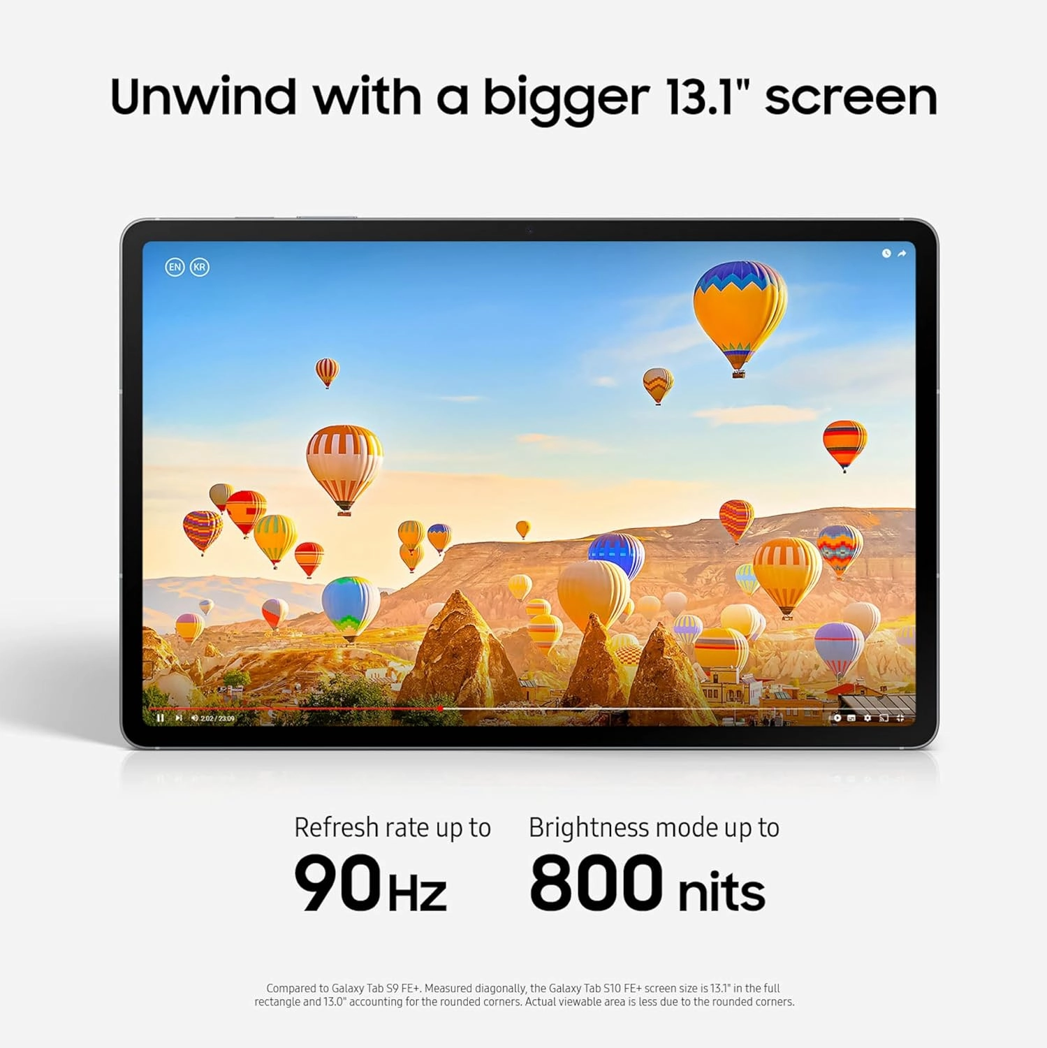 SAMSUNG Galaxy Tab S10 FE  13.1” 256GB WiFi Android Tablet   1/2 Off Book Cover Keyboard Slim, Long Battery Life, Powerful Processor, S Pen, US Version, 2025, 2 Yr Manufacturer Warranty, Blue