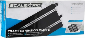 Scalextric Extension Pack 5 1:32 Scale Standard Straights x 8 C8554 Slot Car Track, White
