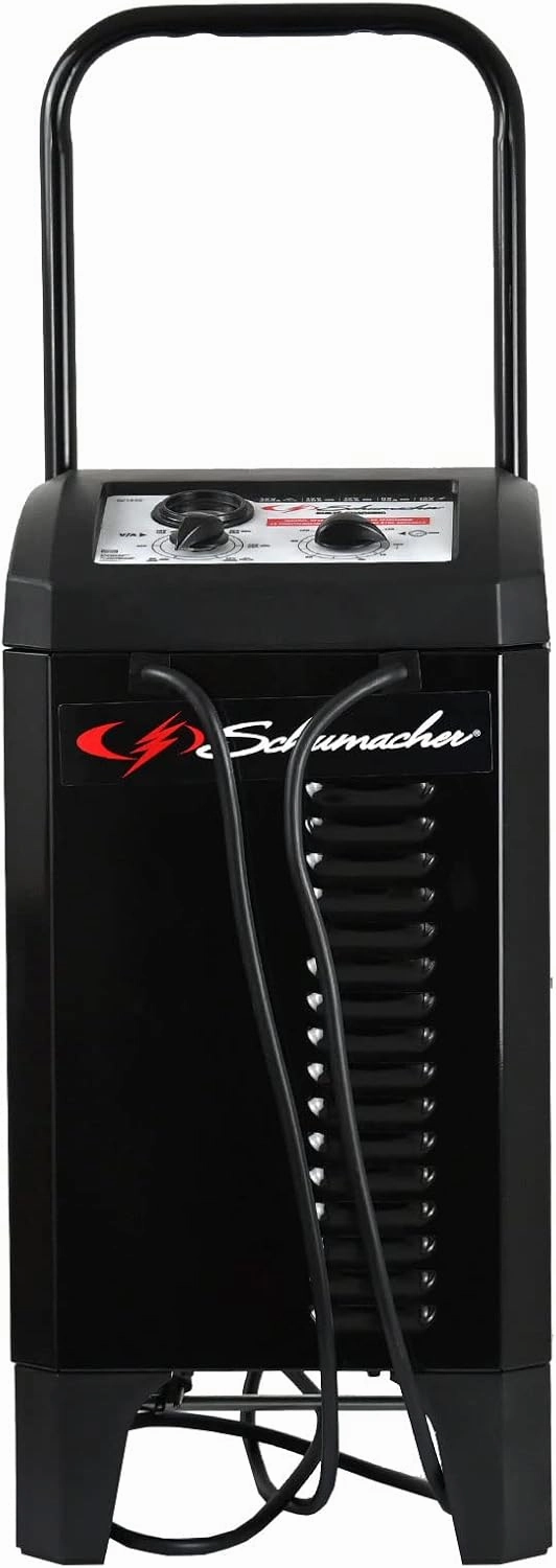 Schumacher Electric Manual Battery Charger & Engine Starter – 6V/12V 250A Heavy-Duty Battery Charger with 50A Boost Mode, Color-Coded Clamps, 6-Foot Output Cables & Rugged Design SC1445