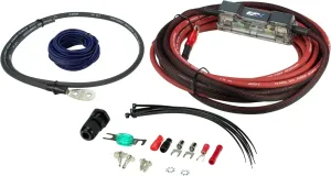 Scosche EFX Rogue RPAK10 True 10 Gauge OFC High Current Amp Subwoofer Wiring Kit - 16.5' Car Amplifier Installation Kit with Tinned Oxygen Free Cables, Remote Wire and in-Line Fuse Holder