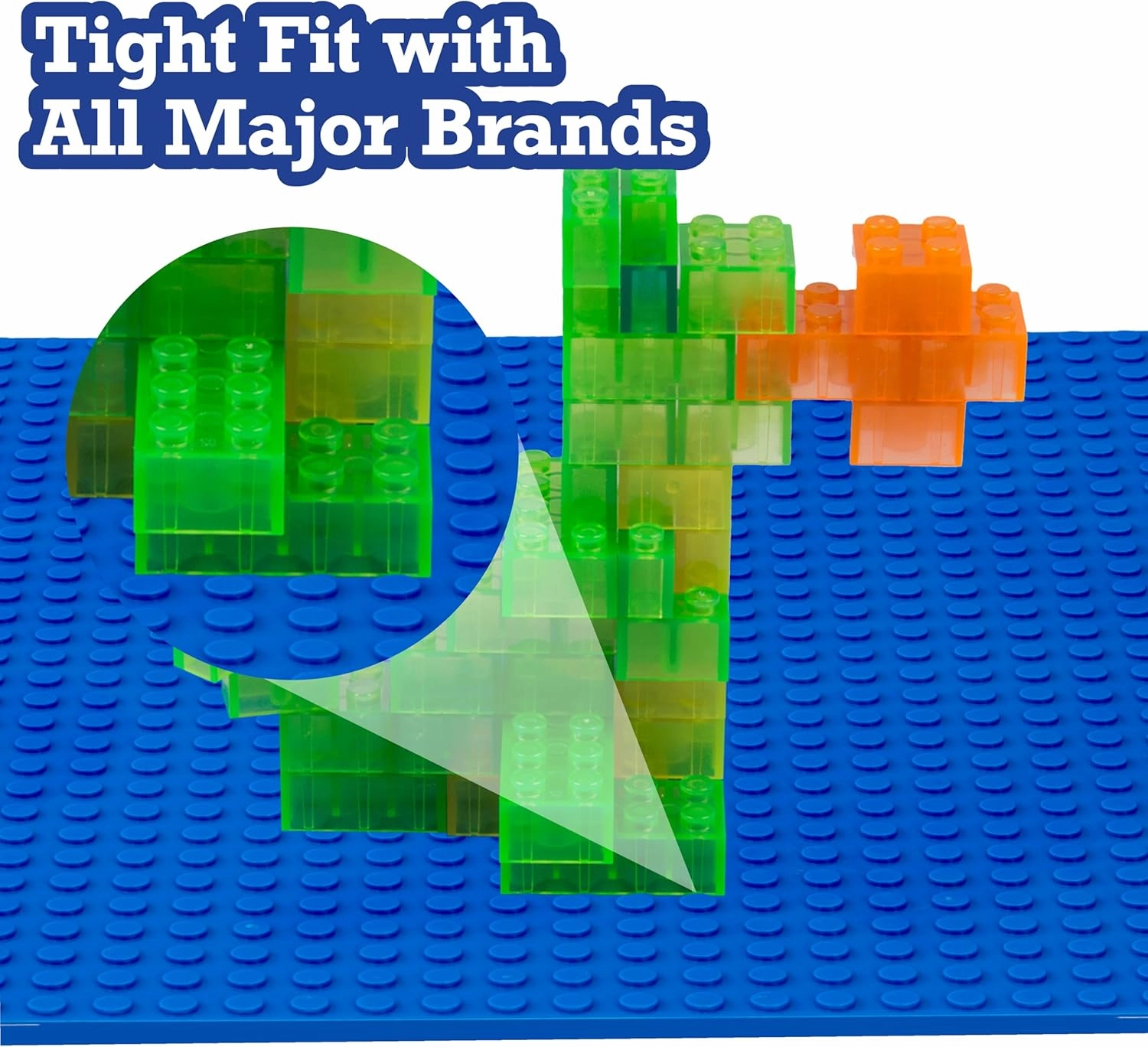SCS Direct Bricks Building Blocks Baseplates - Large 10" x 10" Stackable - Variety Pack Plates with Dual Connectivity(6 Pk) Compatible with and Tight Fit All Major Building Blocks Brands, Gift