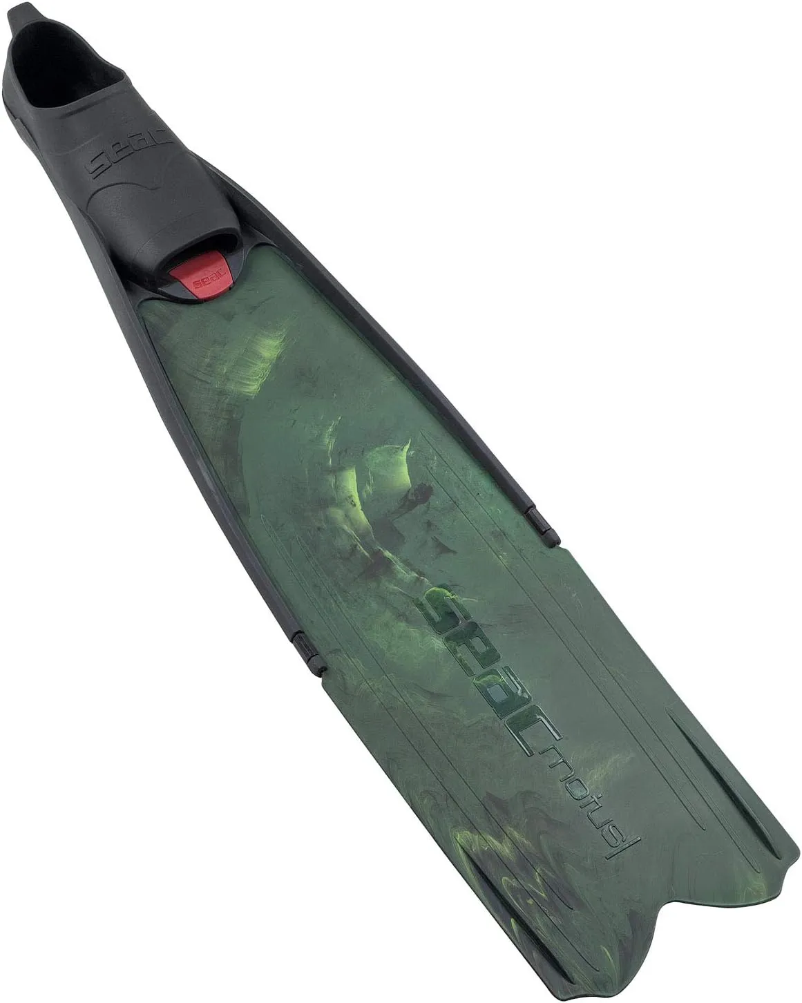 SEAC Tris Motus Set - Motus Camo Long Freediving Soft Powerful Fins, One Mask and Jet Snorkel