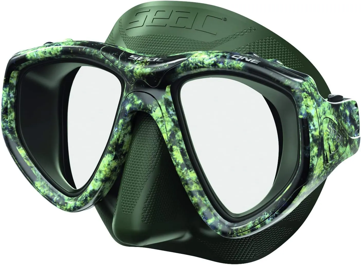 SEAC Tris Motus Set - Motus Camo Long Freediving Soft Powerful Fins, One Mask and Jet Snorkel