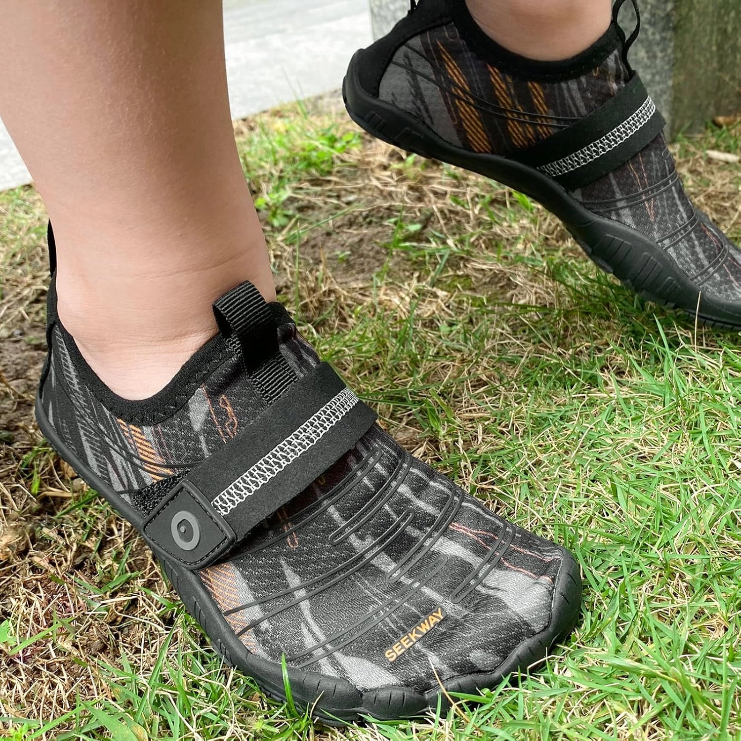 SEEKWAY Barefoot Water Shoes for Kids - Wide Toe Box and Quick-Dry Sand Shoes Toddler for Hiking Swim Beach Pool Kayak Sport Accessories, Camping Essentials Must-Haves for Boys Girls Sizes