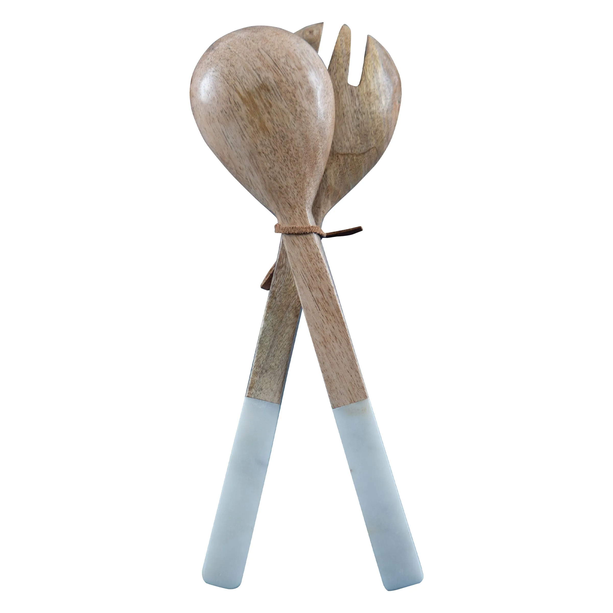 SET OF 2 WOOD SERVING UTENSILS WITH "GATHER" ON HANDLES (MIN 3)