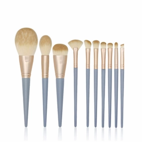 Set Of 10 Makeup Brushes Complete Set Of Loose Powder Brushes Beauty Tools Eye Shadow Brushes
