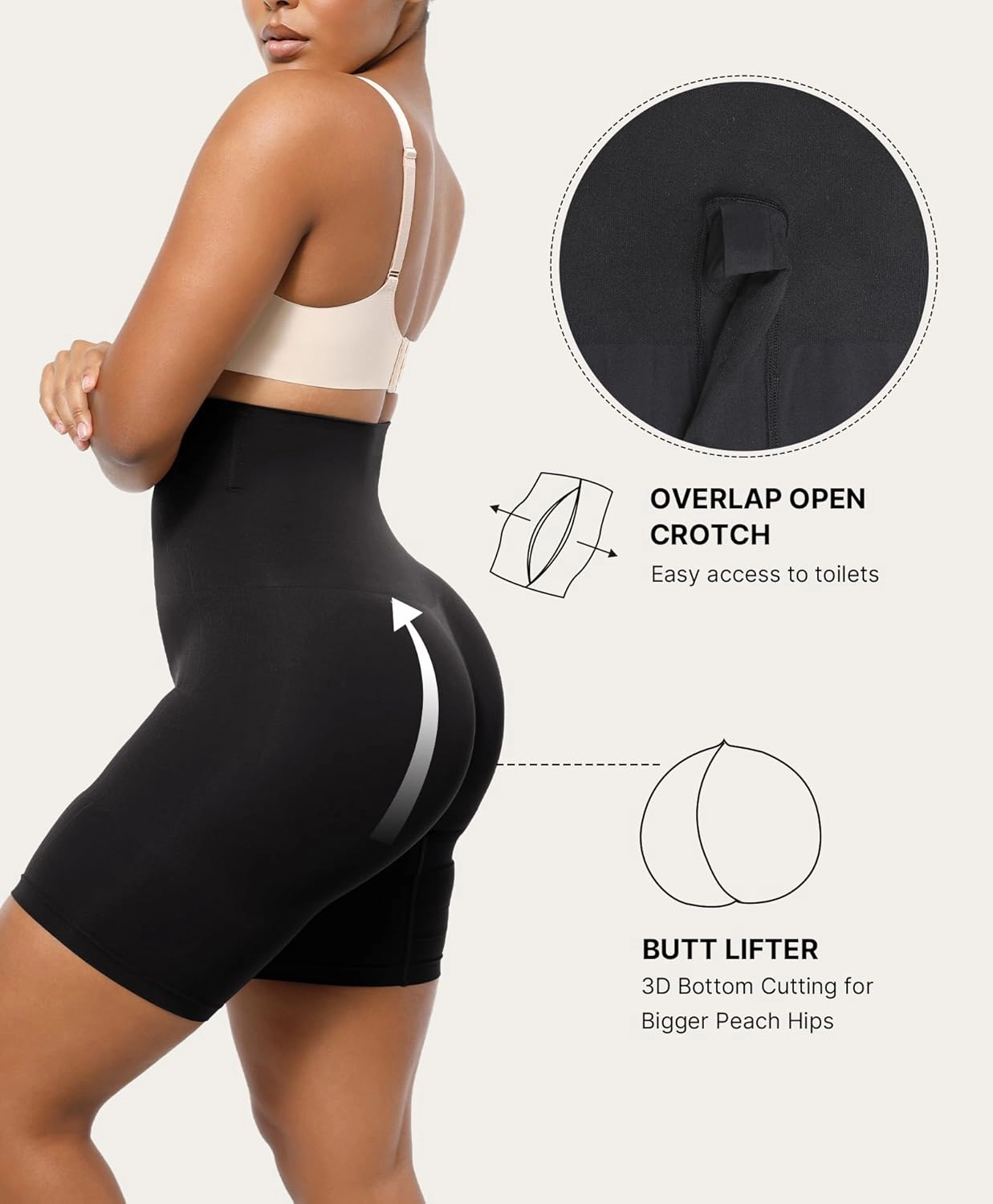 SHAPELLX Shapewear Tummy Control Shorts for Women Seamless High Waisted Body Shaper Thigh Slimming Underwear Girdle